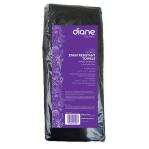 Diane Stain Resistant Towels 12pack Black (D25106)
