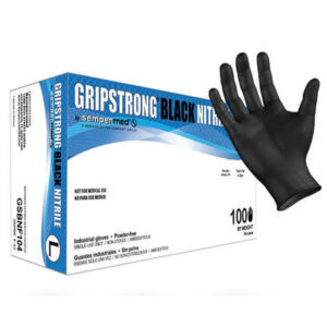 Gripstrong Nitrile Gloves Black