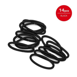 Kiss 5mm Elastic Bands Black 14ct HEB01